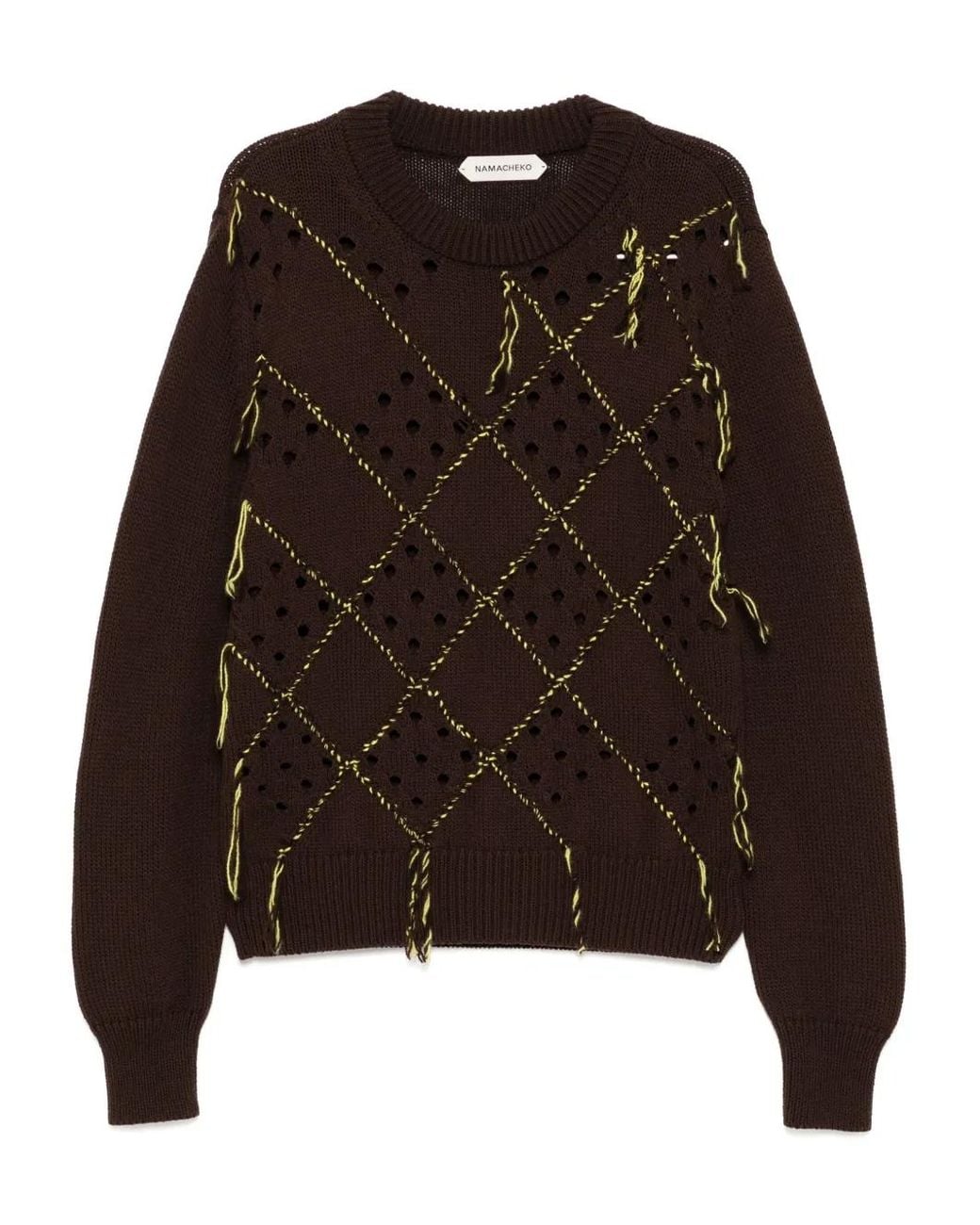 NAMACHEKO Pullover Mit Intarsienmuster in Brown für Herren