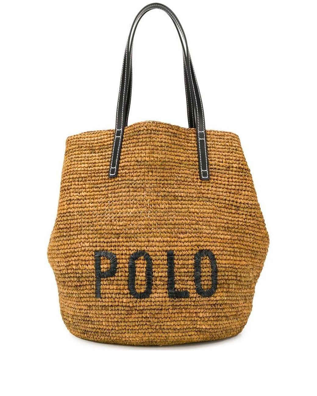 Ralph Lauren Polo Raffia Tote | Lyst