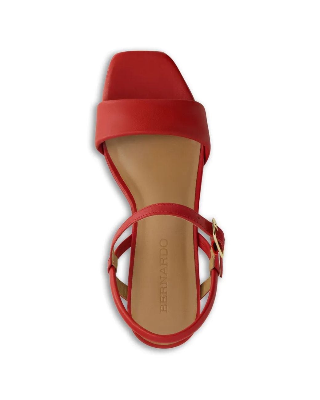 Bernardo Red Canto Leather Sandals