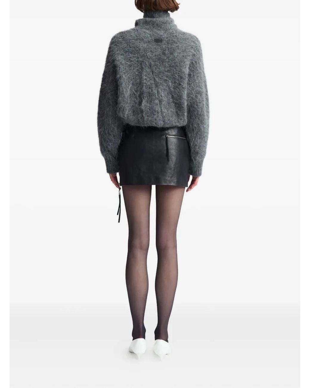 16Arlington Black Adu Zip-Detail Mini Skirt