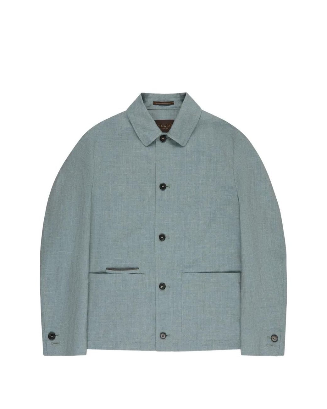 Incotex Blue Buttoned Jacket for men