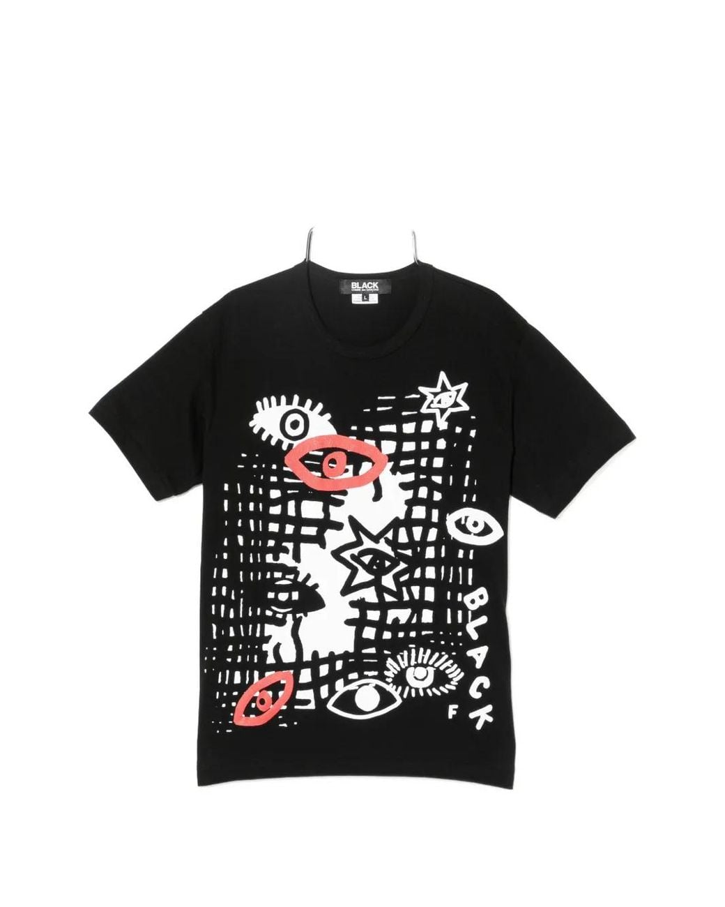 COMME DES GARÇON BLACK Black Graphic-Print Round-Neck T-Shirt
