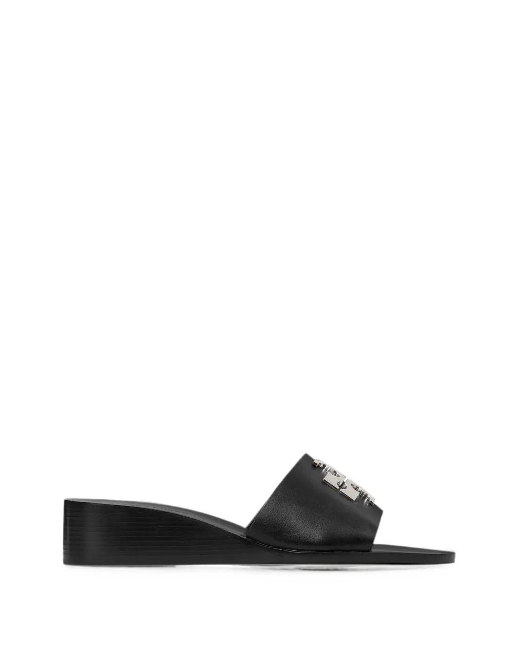 Tory Burch Black Charlie Cuoio Wedge Sandals