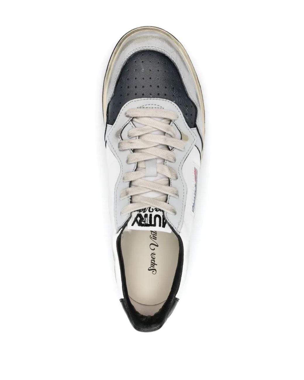 Autry White Medalist-Low Lace-Up Sneakers for men
