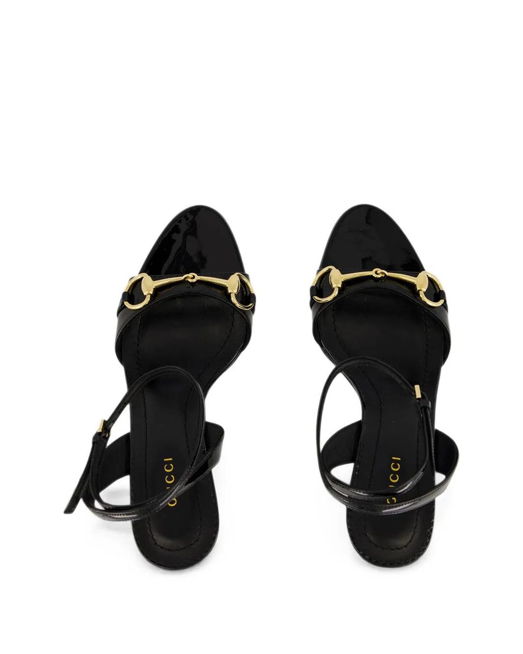 Gucci Black Donna Horsebit Wedge Sandals