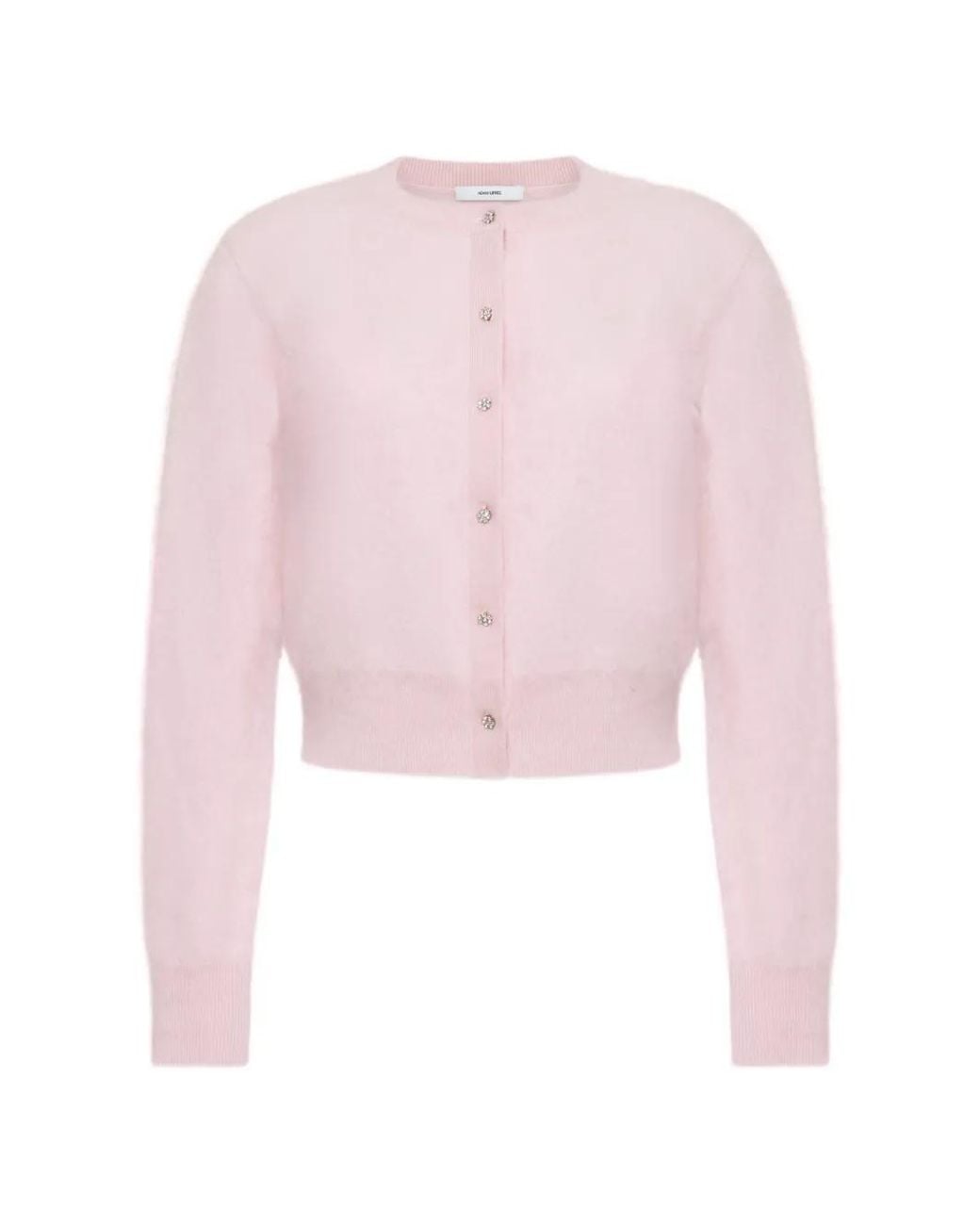 Adam Lippes Pink Cruz Crystal-Embellished Cardigan