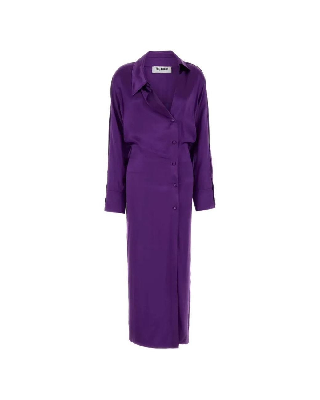 The Attico Purple Satin Dress