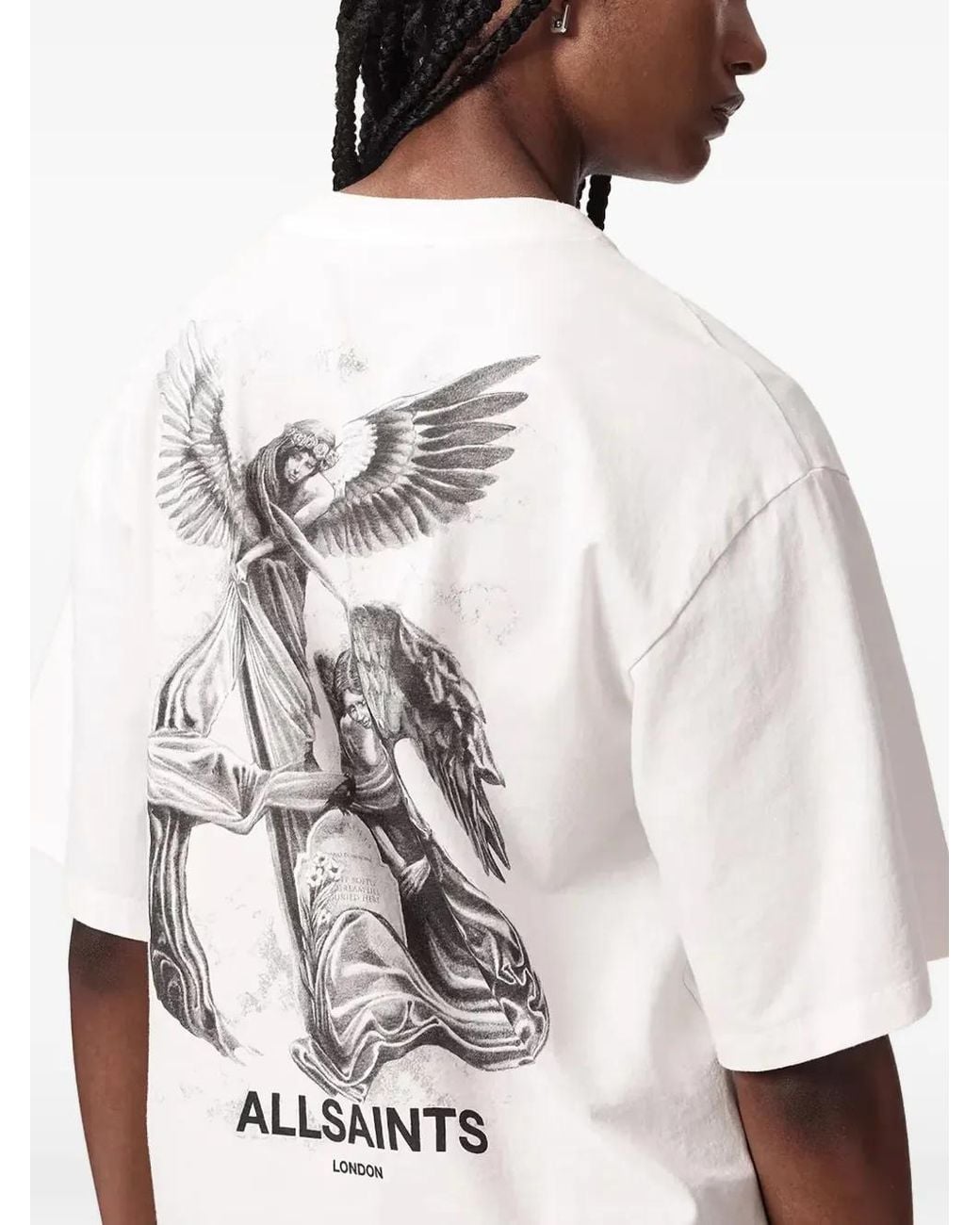 AllSaints White Seraph Graphic-Print T-Shirt