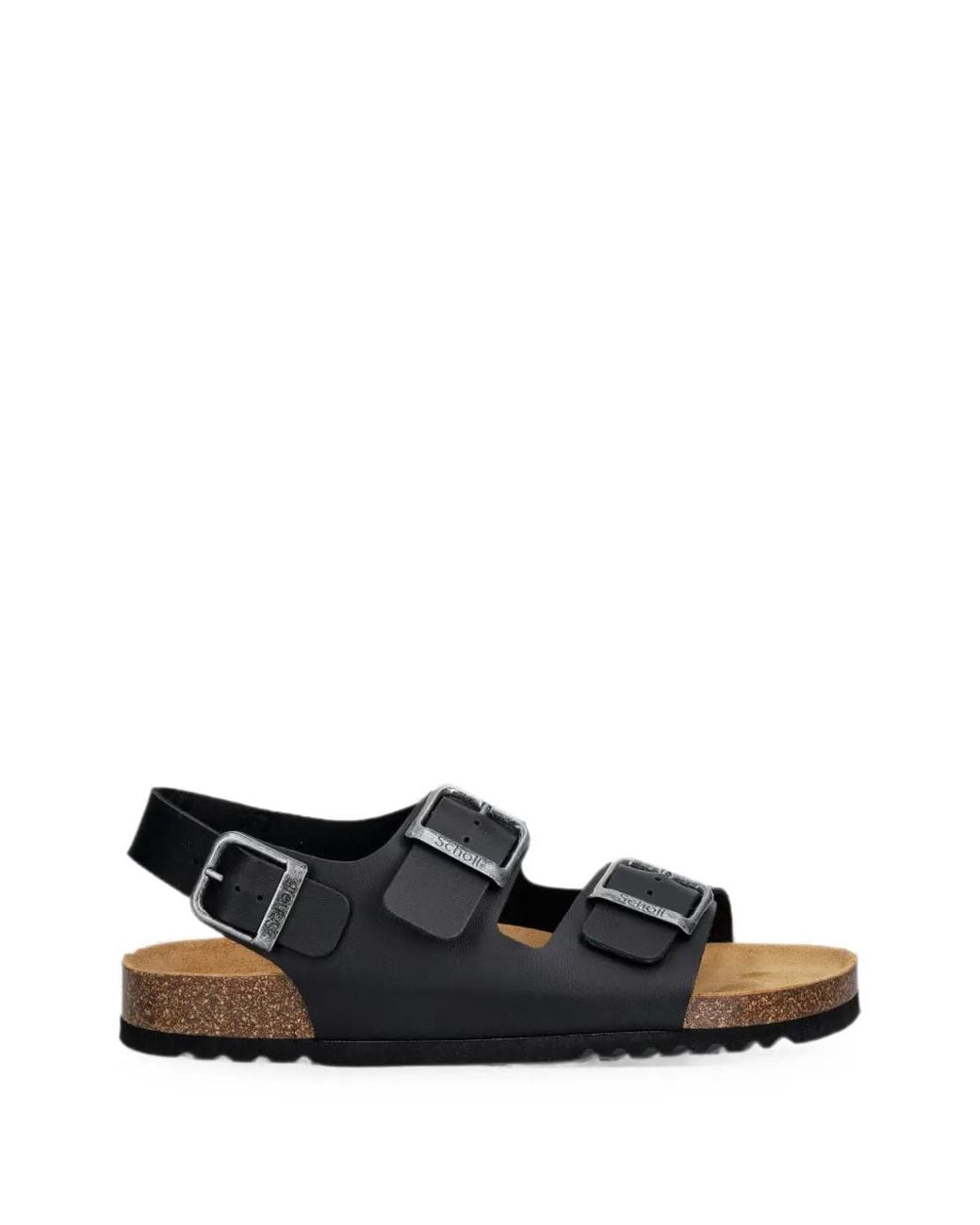 Scholl White Axel Backstrap Buckle-Fastening Sandals for men