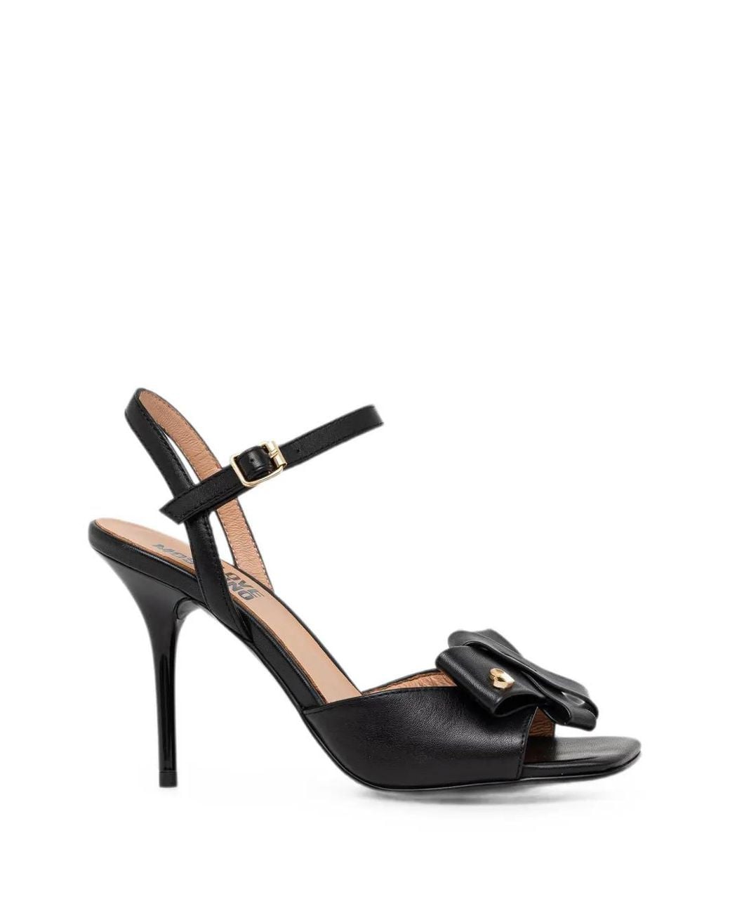 Love Moschino Black Bow-Detail Buckle-Fastening Sandals
