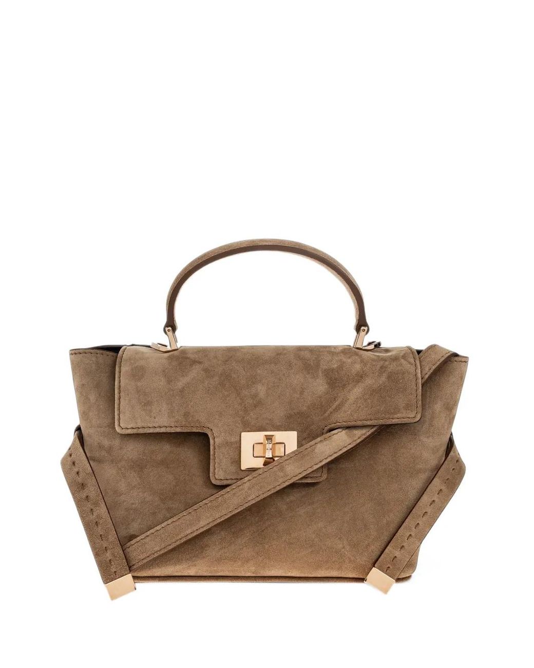Max Mara Brown Extra-Small Suede Handbag