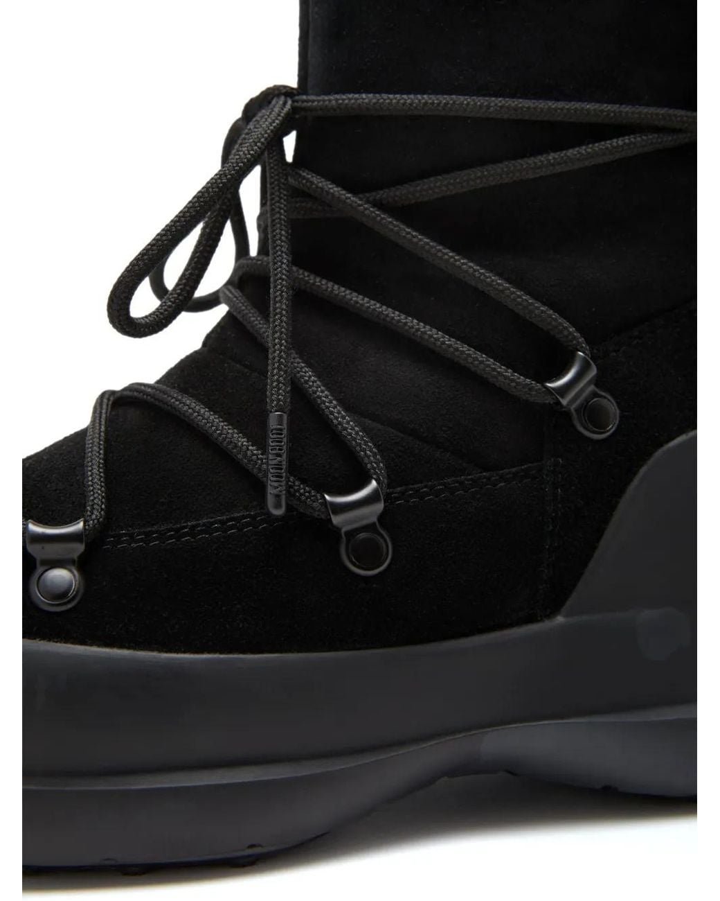 Moon Boot Black Luna Suede Boots