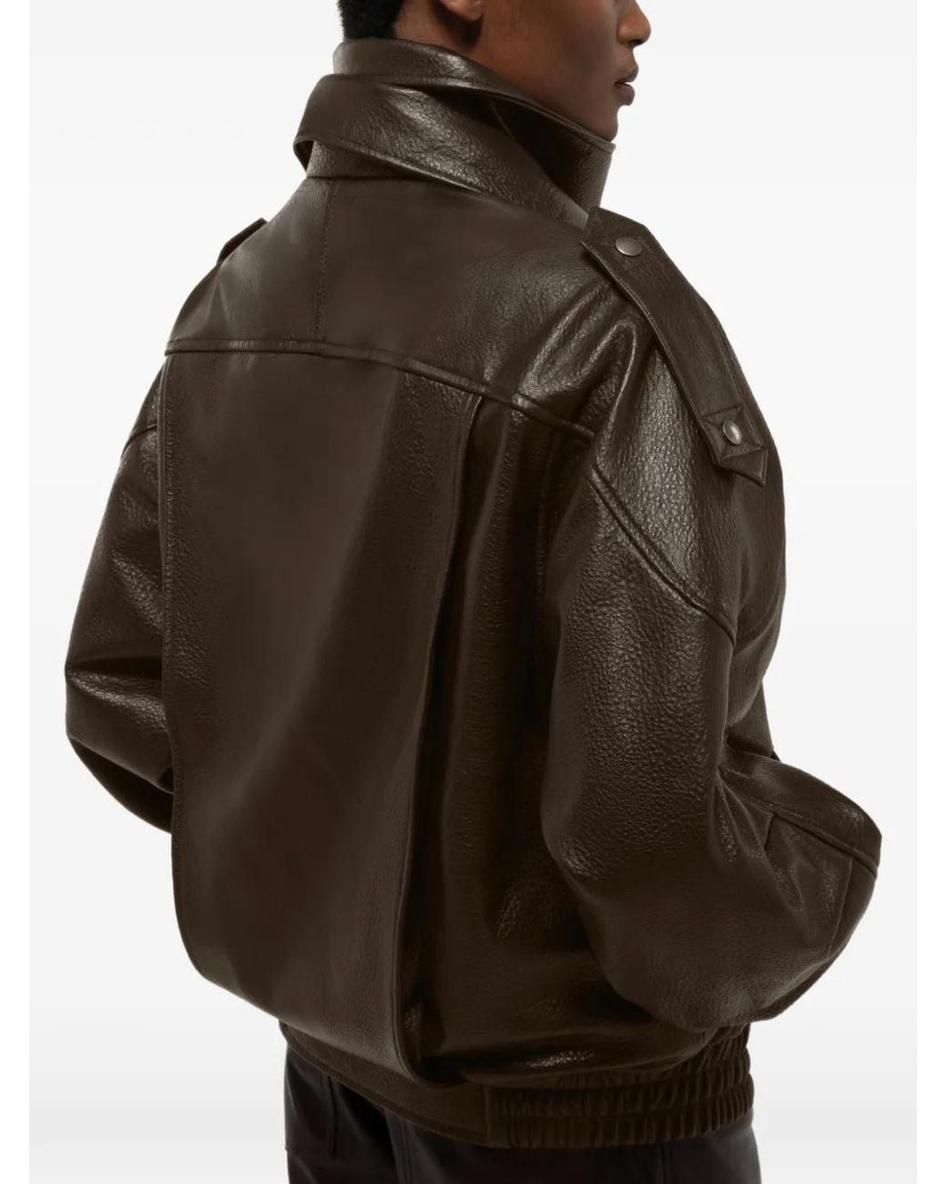 DUCIE Brown Cindy Leather Jacket