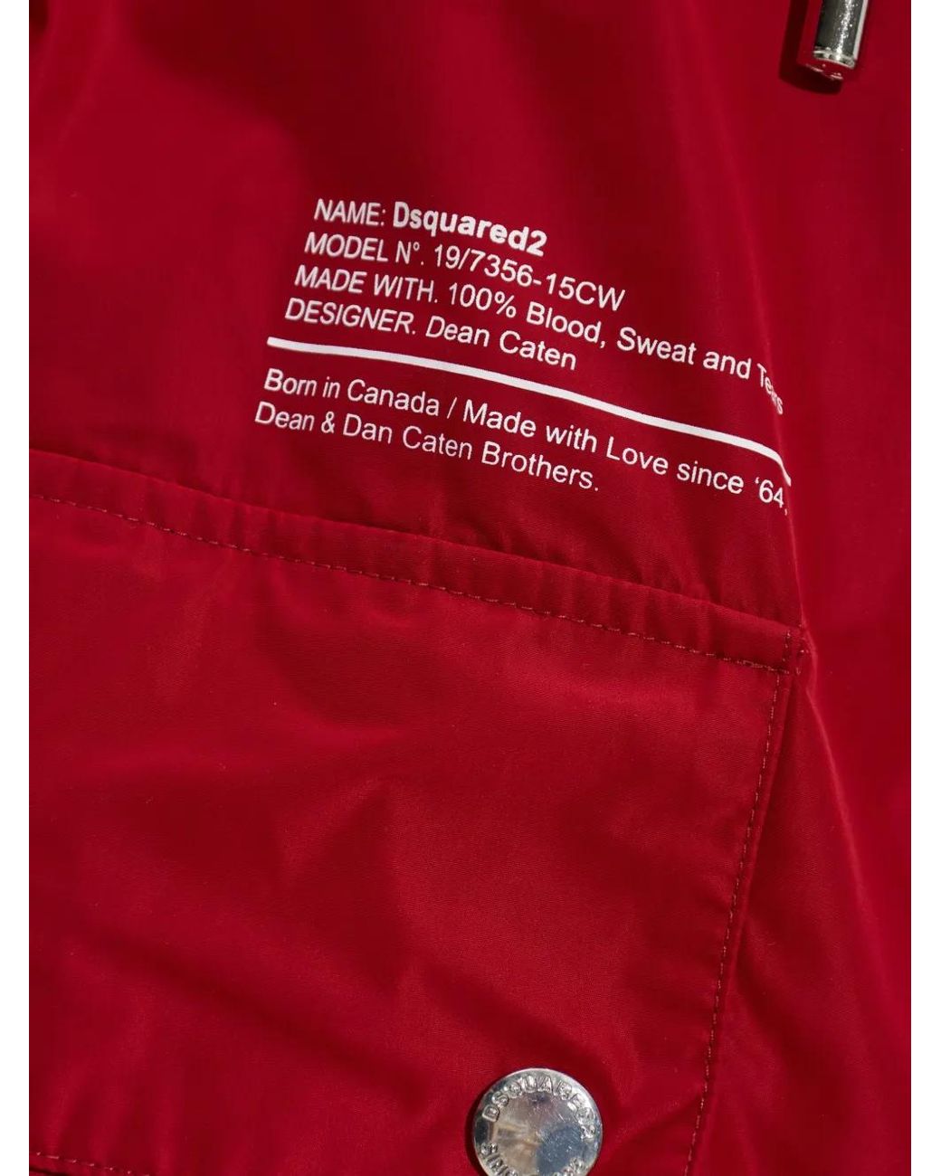Abrigo Con Capucha DSquared² de color Red
