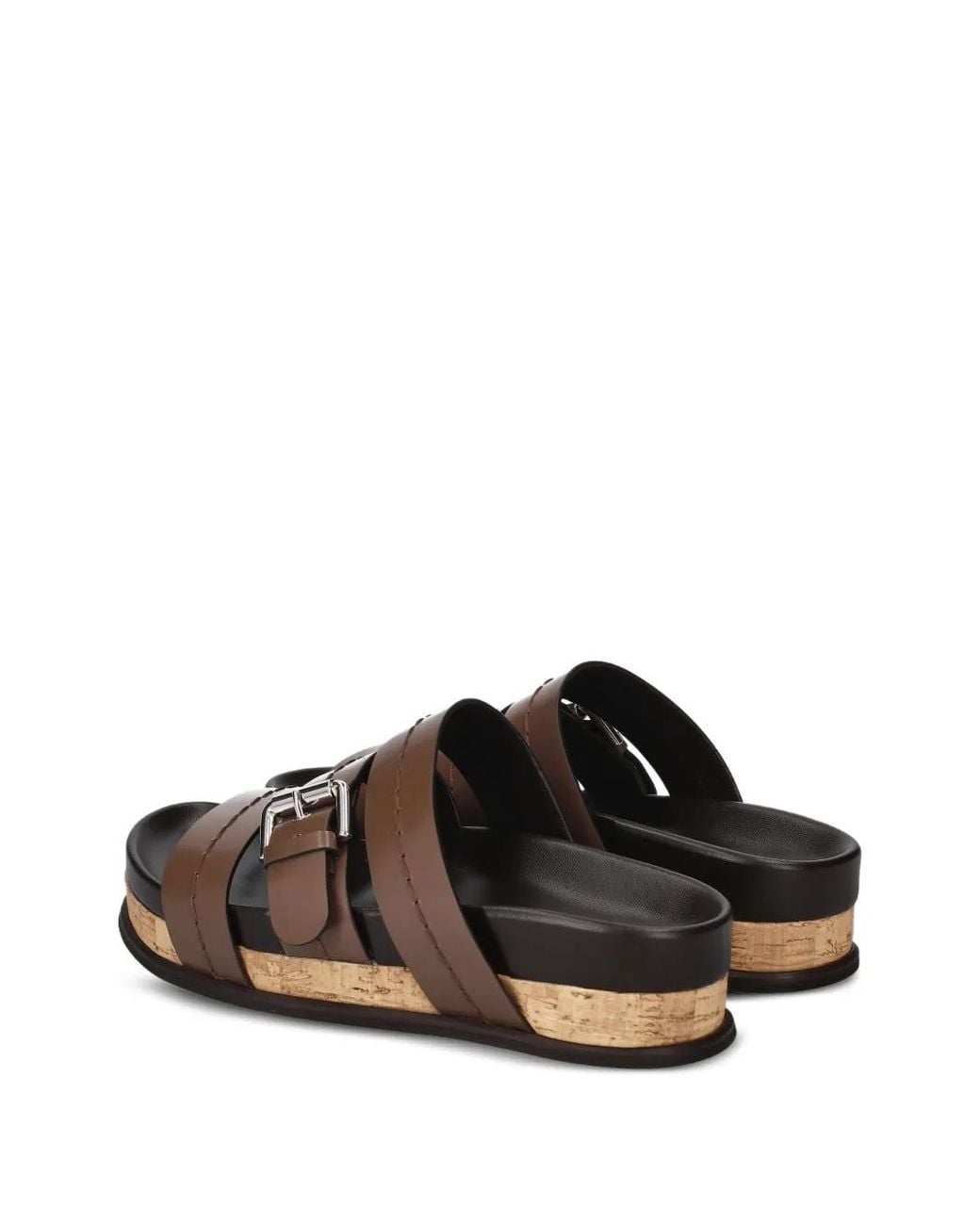 Premiata Brown Sandales En Cuir À Boucles