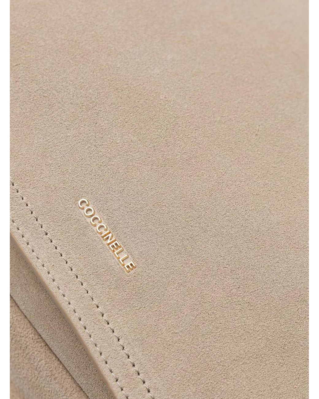 Coccinelle Natural Sac Cabas En Daim À Patch Logo