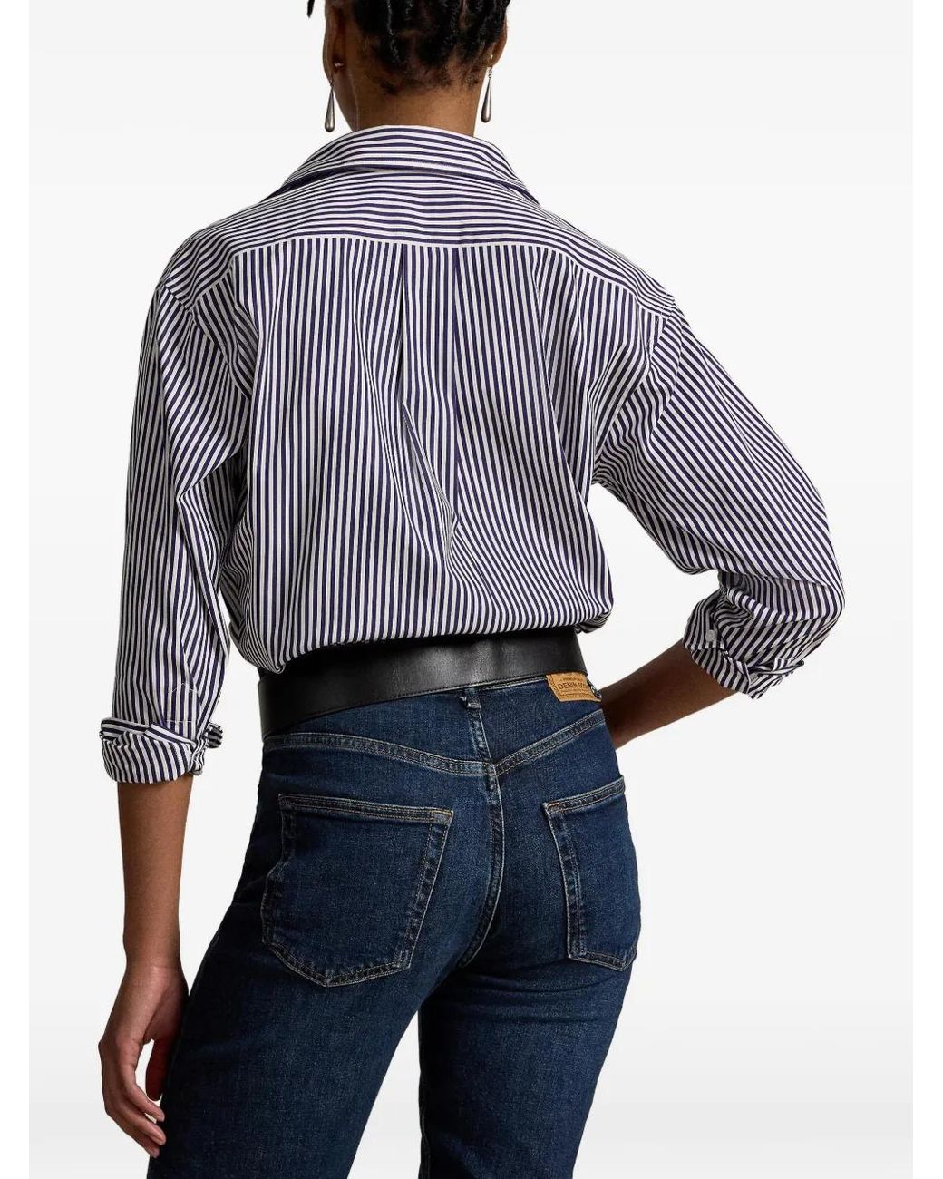 Polo Ralph Lauren Purple Striped Cotton Shirt