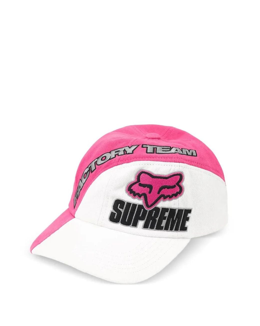 Supreme X Fox Racing Logo-Embroidered Cap in Pink for Men | Lyst