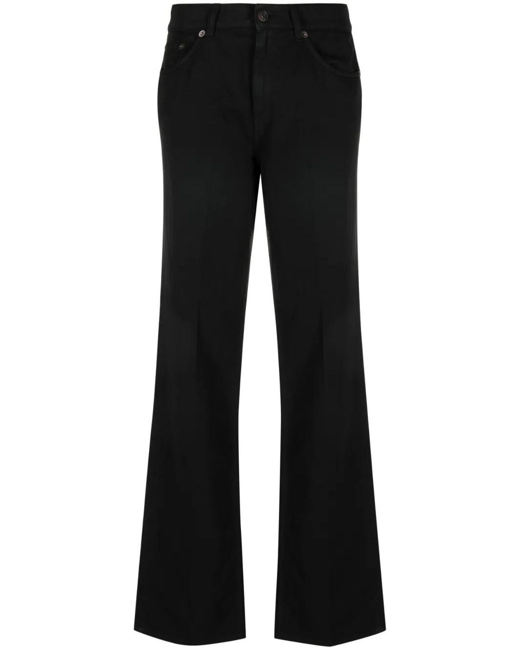 The Row Black Carlton Straight-Leg Trousers