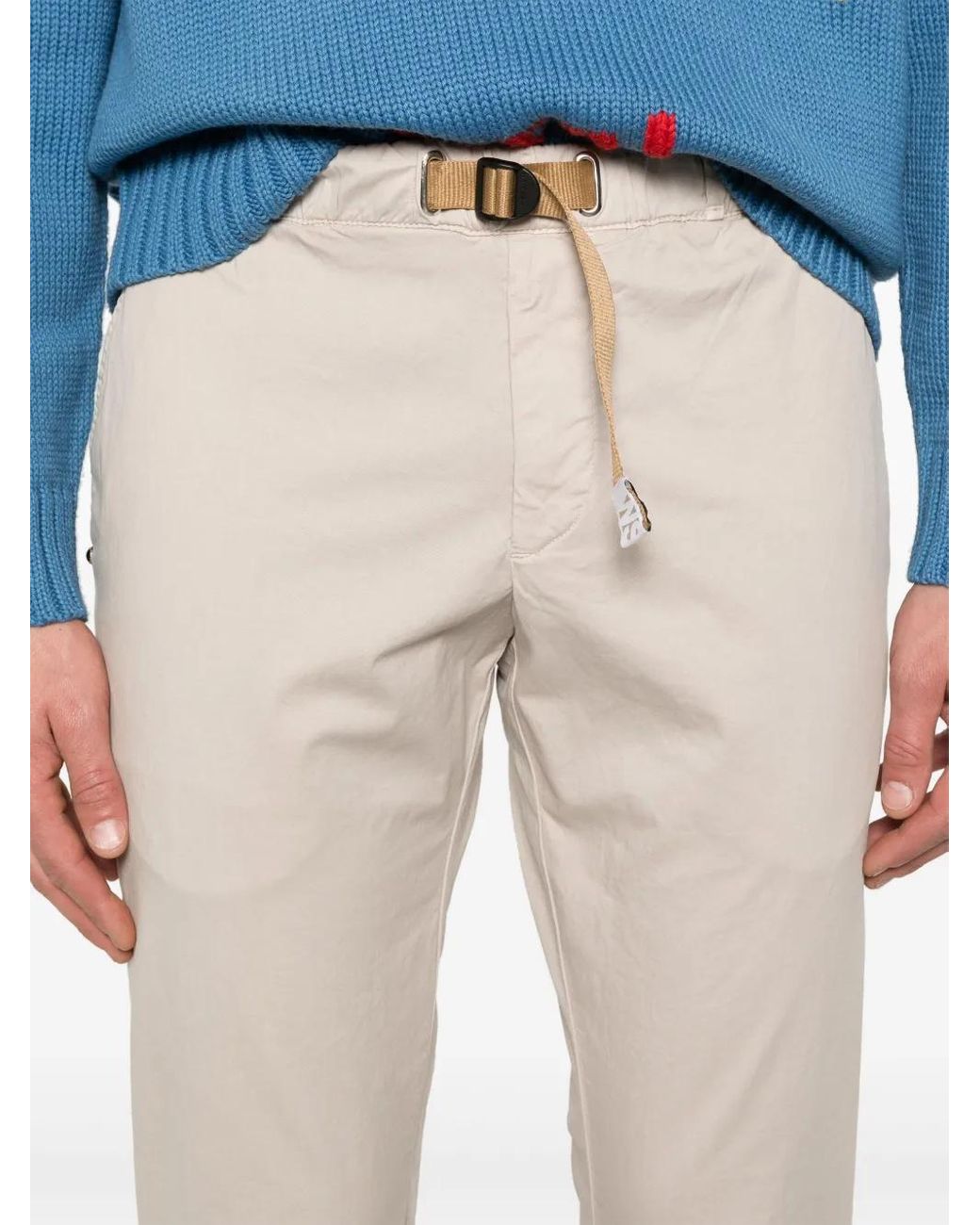 Pantalones Chinos Con Cinturón White Sand de hombre de color Natural