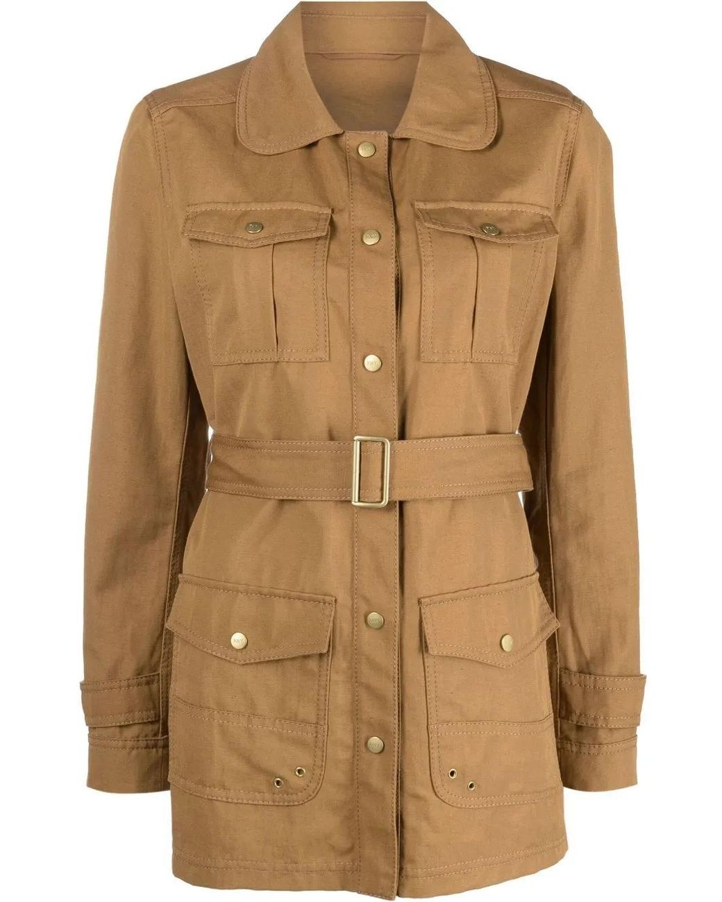 Fay Natural Belted Fitted Jacket