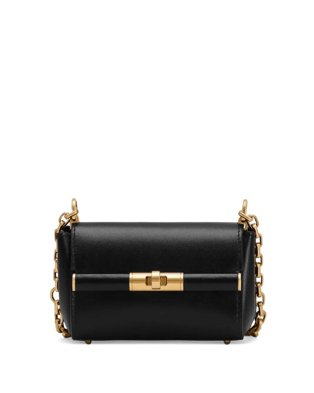 Dolce & Gabbana Black Micro Calfskin Marlene Shoulder Bag