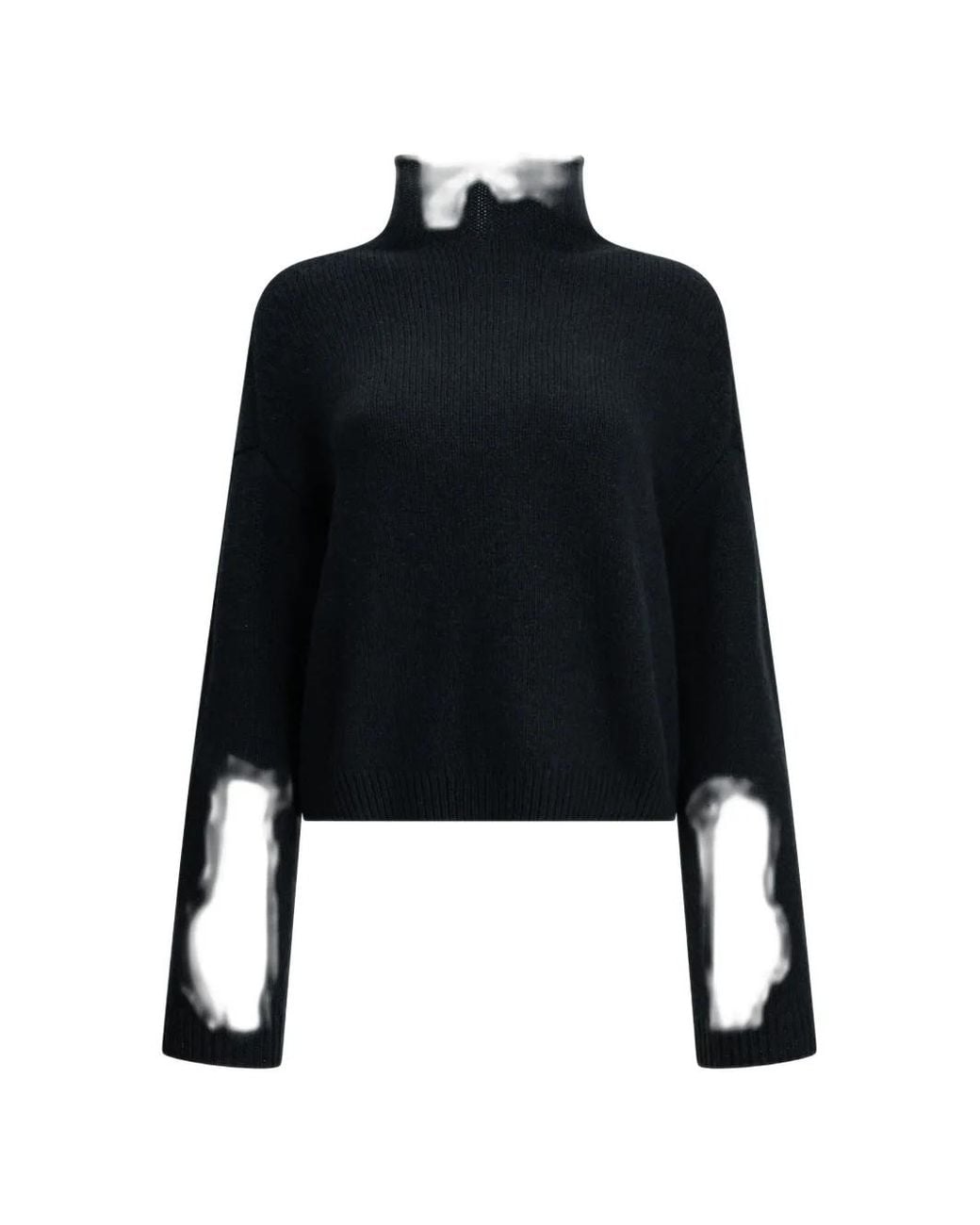 Khaite Black Marke Turtleneck Sweater