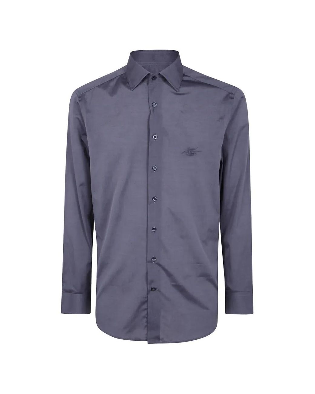 Etro Blue Embroidered Pegasus Shirt for men