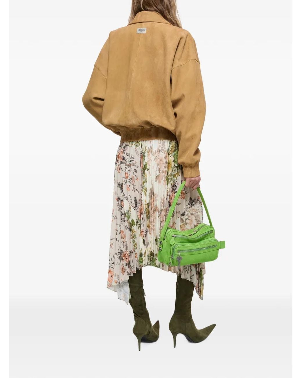 Acne Natural Lamb-Leather Bomber Jacket