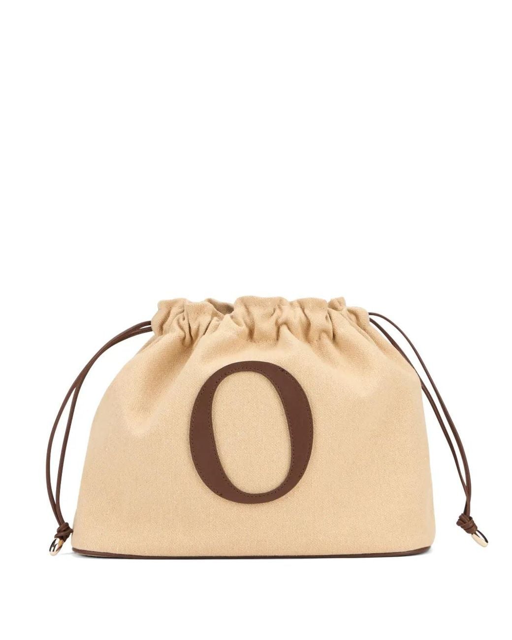 Orciani Natural Logo-Patch Drawstring Tote Bag
