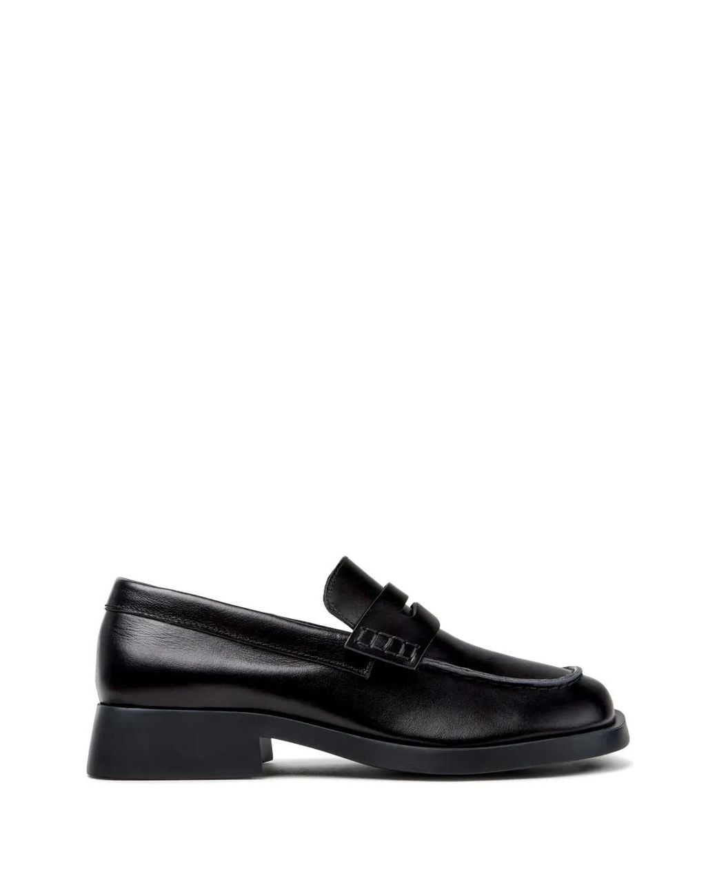 Camper Black Donna Smooth Leather Loafers