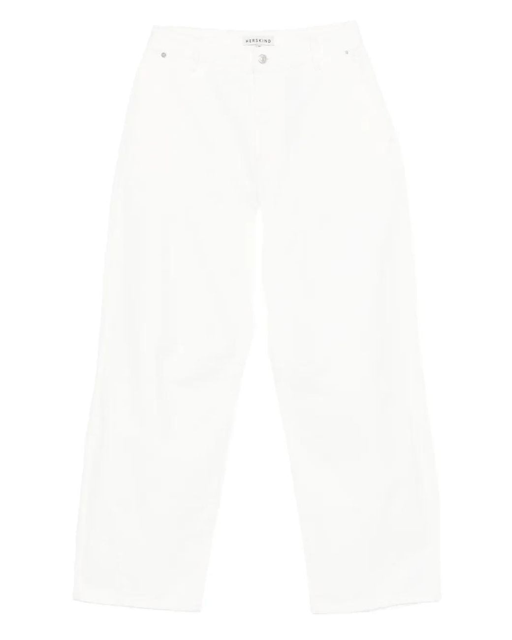 Herskind White Buttoned Wide-Leg Jeans
