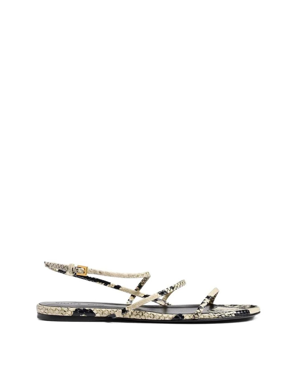 Khaite White Loop Flat Sandals