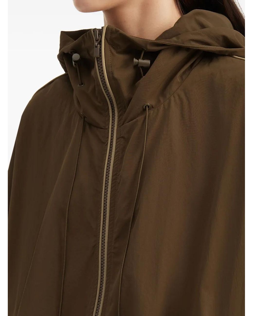 B+ AB Green Hooded Drawstring Jacket
