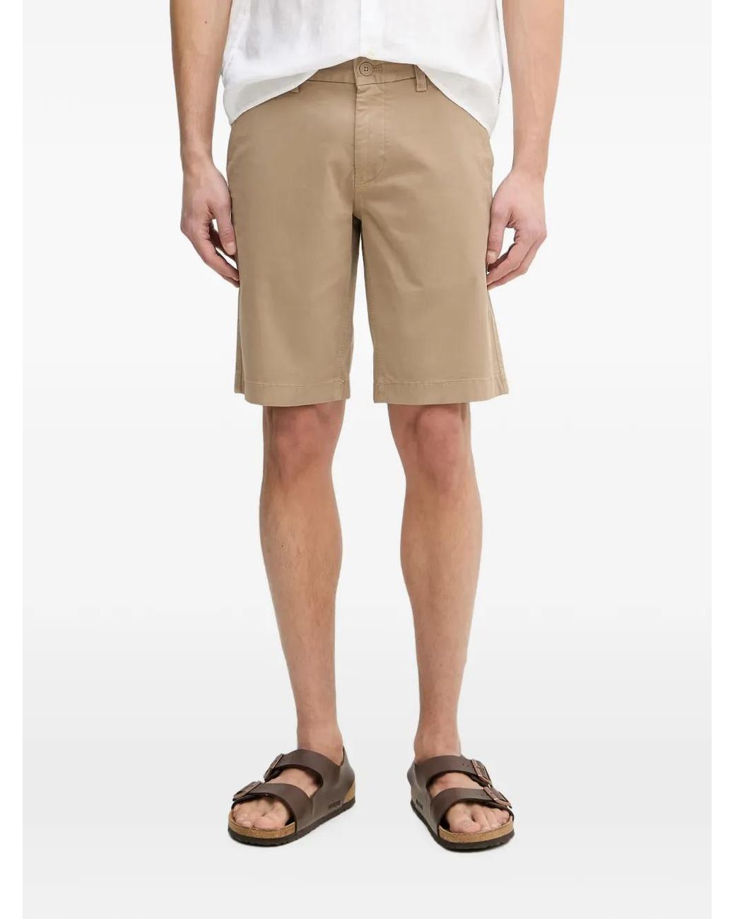 Marc O' Polo Natural Logo-Patch Chino Shorts for men