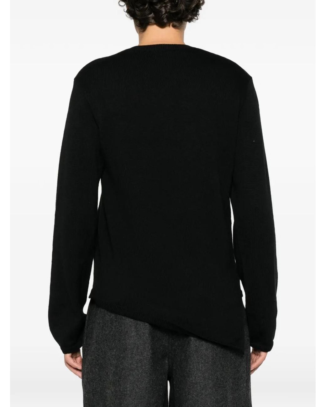 Comme des Garçons Black Crew-Neck Sweater for men