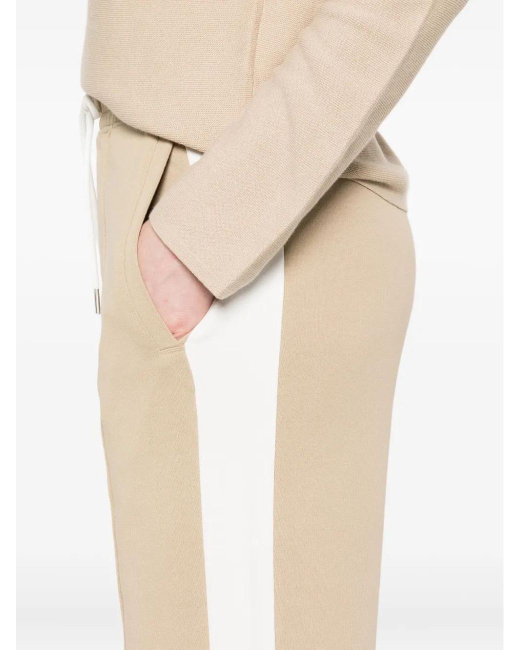 Marc O' Polo Natural Side-Stripe Drawstring Trousers