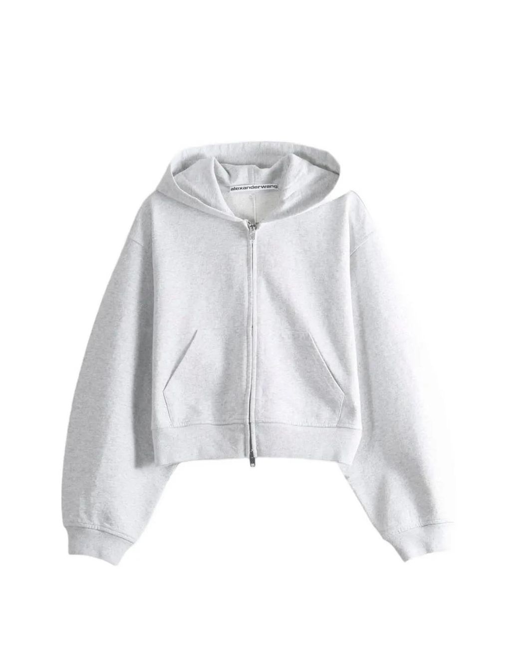 Alexander Wang White Crystal Zip Up Hoodie
