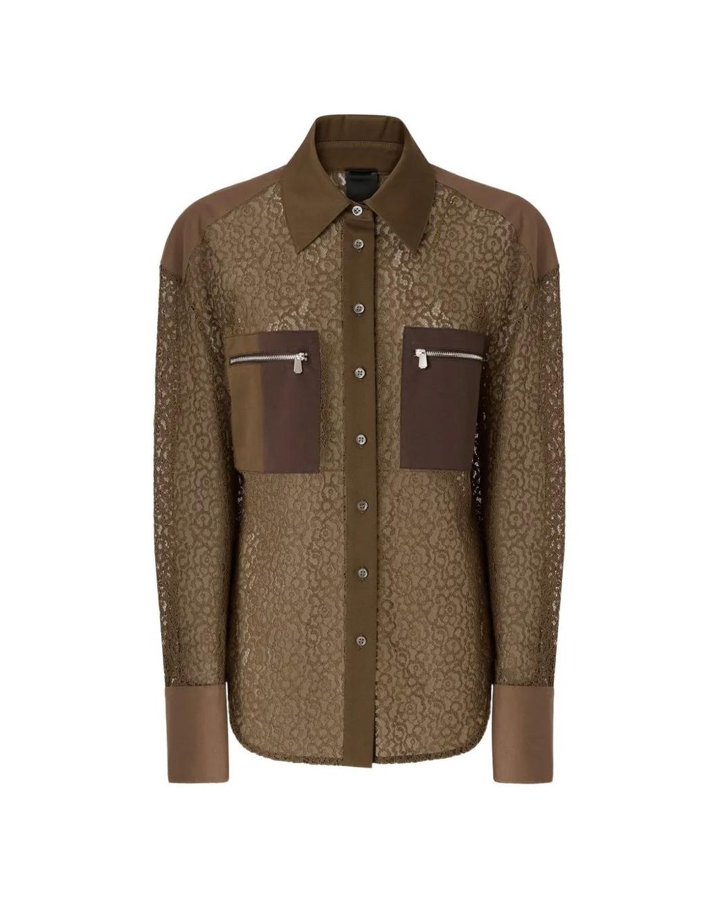Camicia Con Inserti di Pinko in Brown