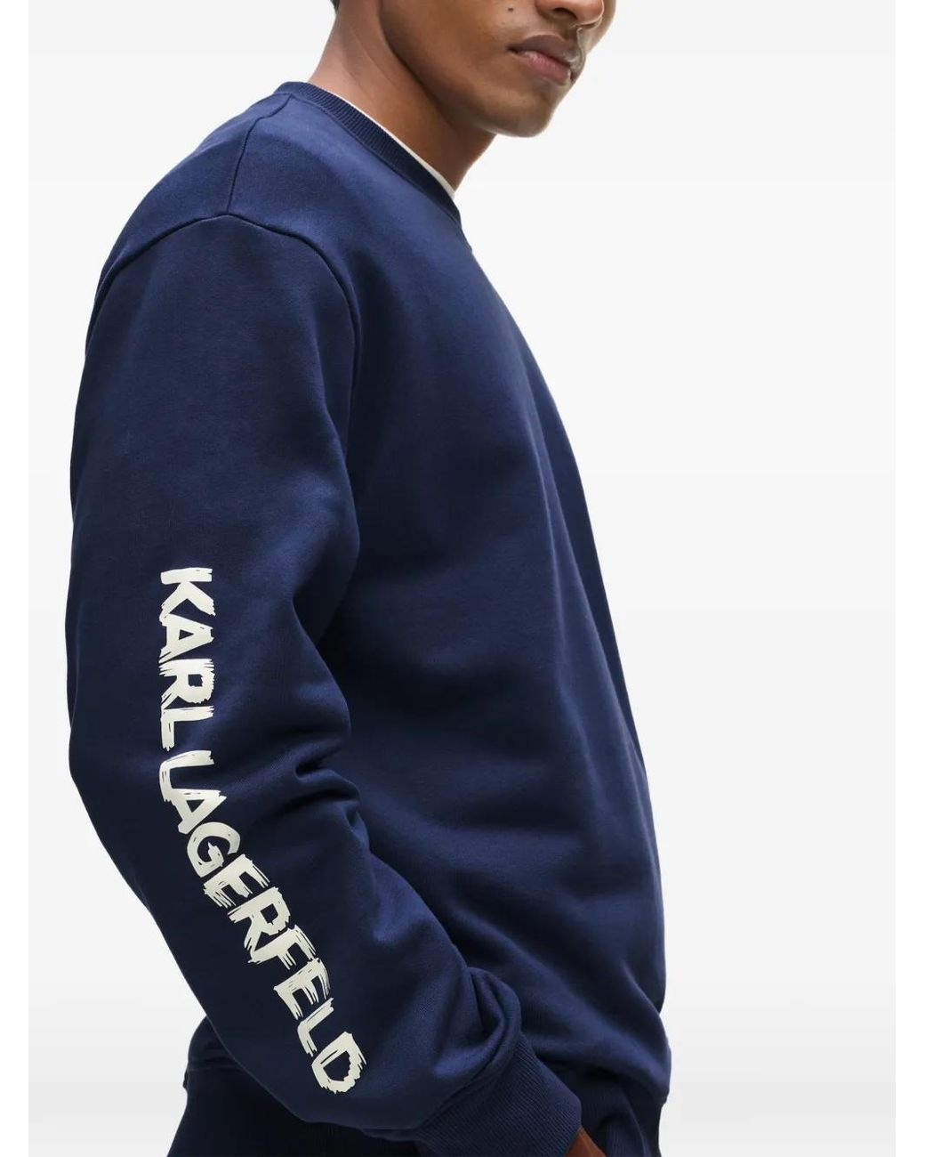 Karl Lagerfeld Blue Sweat Ample À Logo Ikon for men