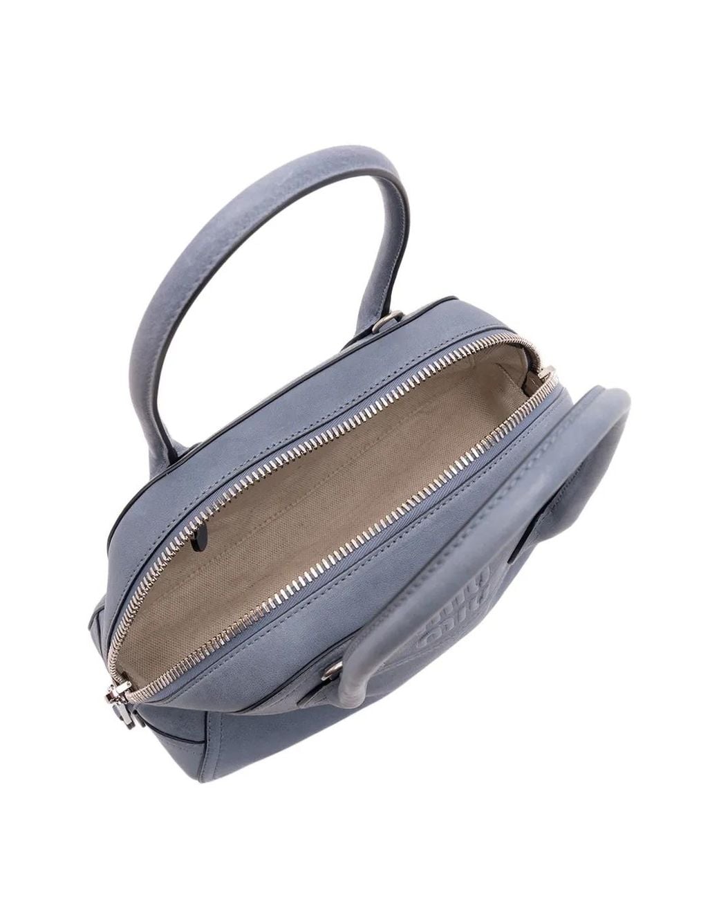Miu Miu Blue Vivant Nappa Leather Bag