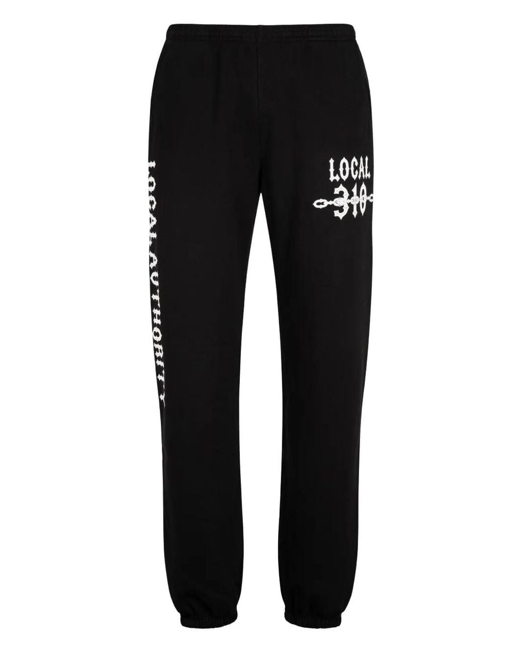 Local Authority Black Chain-Print Track Pants for men