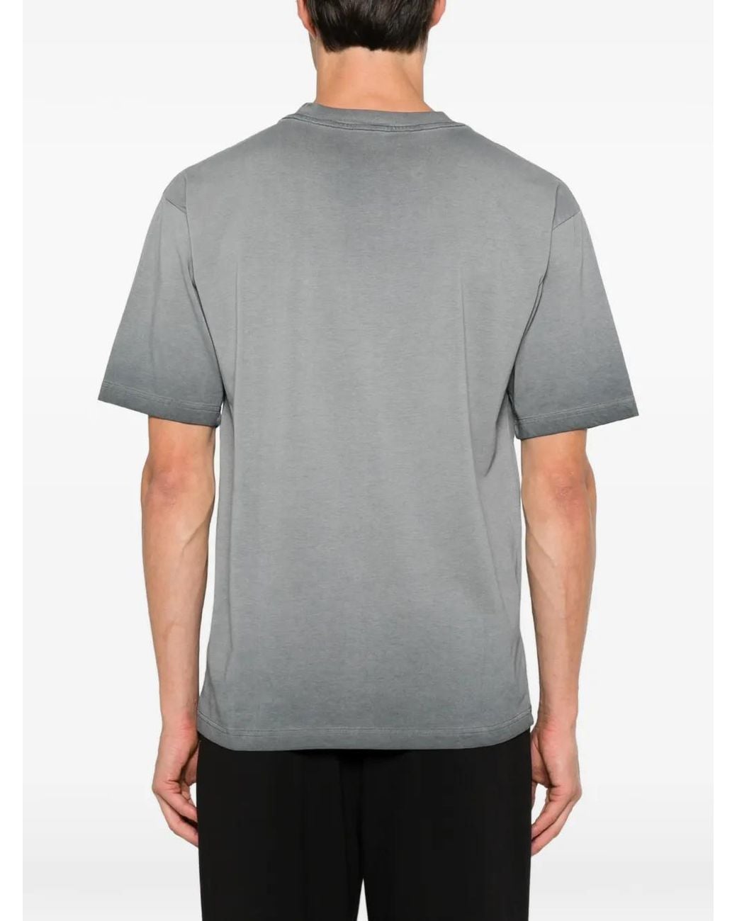 Imperial Gray Ombré-Effect Crew-Neck T-Shirt for men