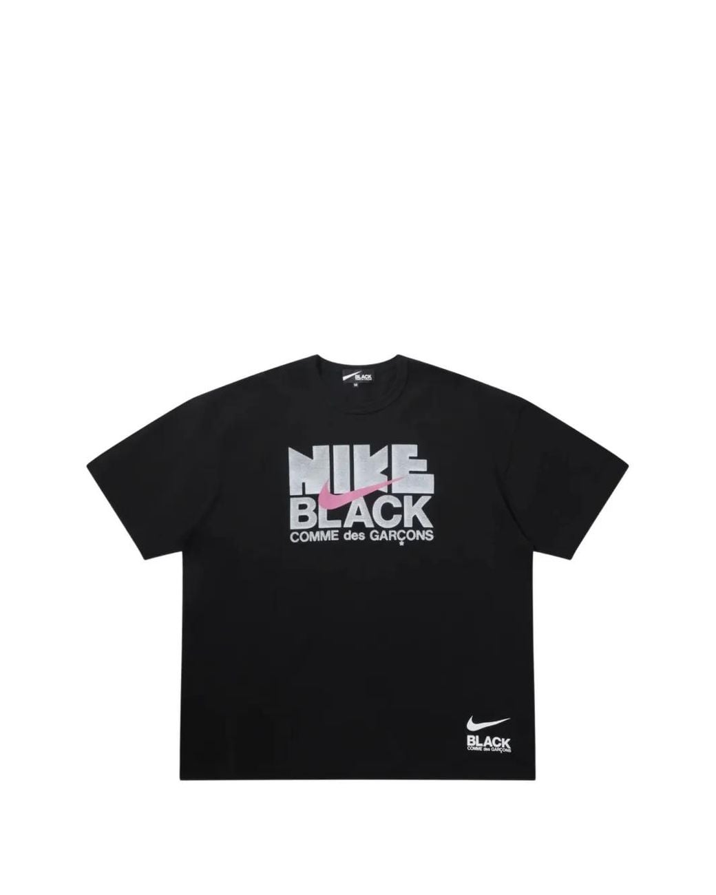 COMME DES GARÇON BLACK Black X Nike Logo-Print Cotton T-Shirt
