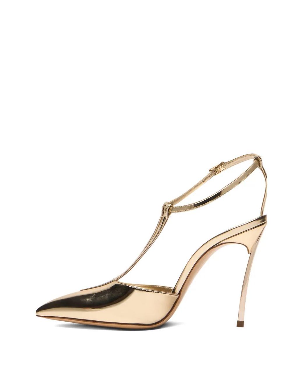 Casadei White Victory Buckle-Detail Heeled Pumps