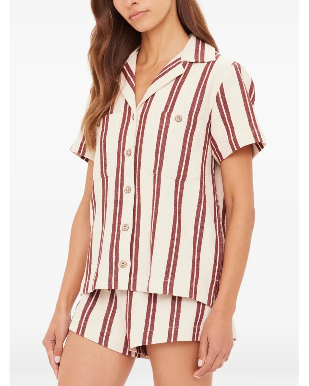 The Upside Pink Baja Katia Striped Shirt