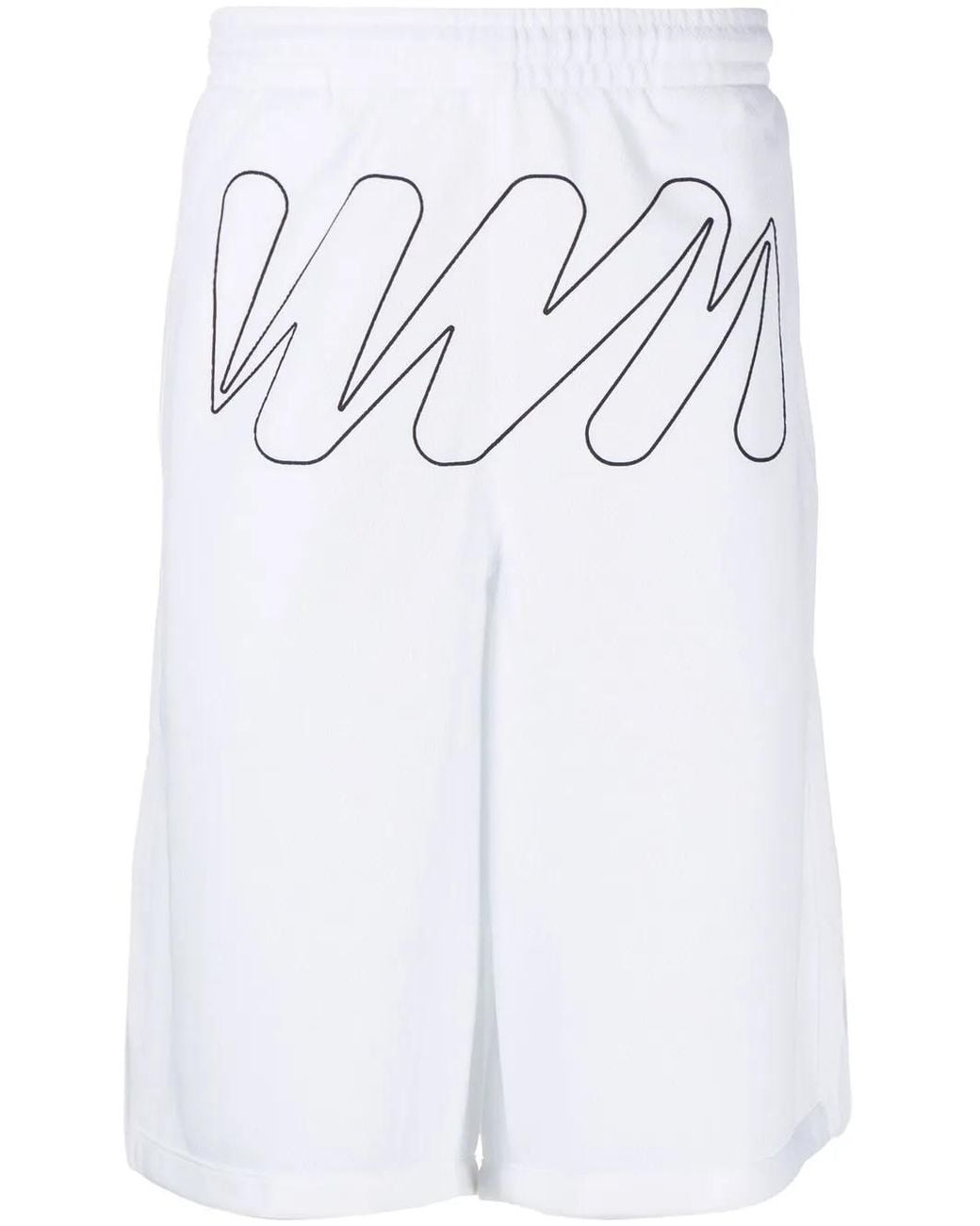 Off-White c/o Virgil Abloh Blue Wave Outl Diagonal Mesh Shorts for men