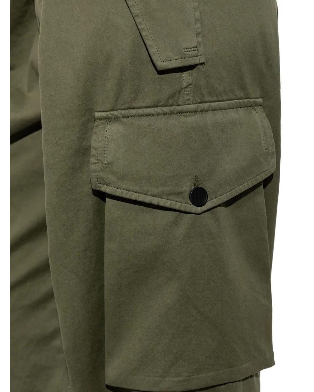 Loewe Green Belted Straight-Leg Cargo Pants