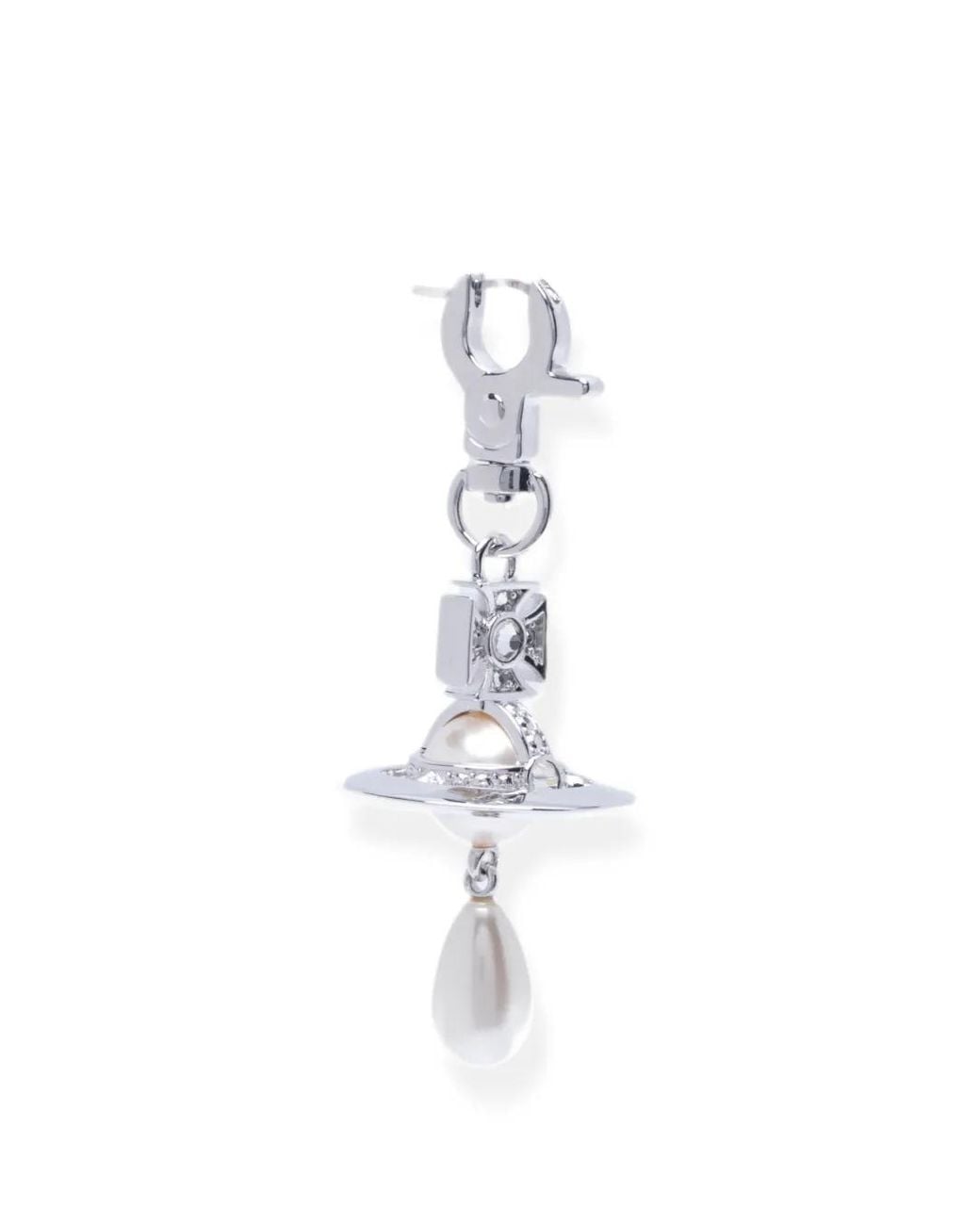 Vivienne Westwood White Aïda Orb Drop Earrings