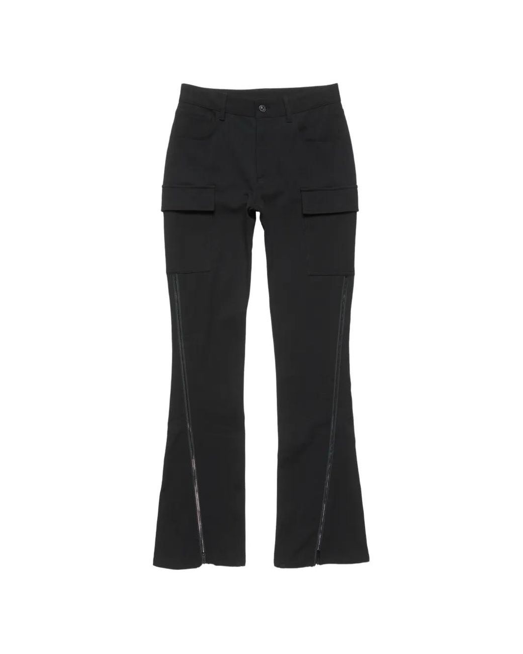 Acne Black Stretch Zip Cargo Pants